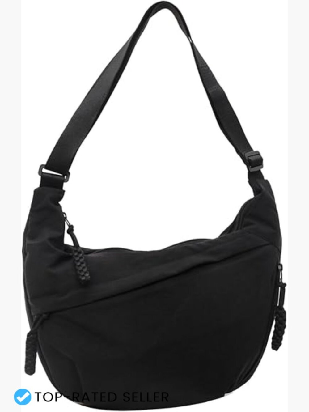 Nylon Crescent Crossbody Bag Hobo Sling Shoulder Bag Travel Messenger Casual